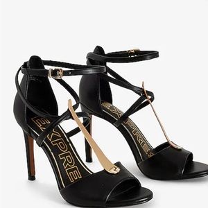 Express Black and Gold Heel